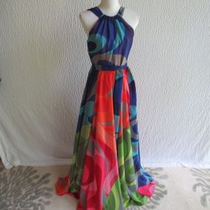 Colorful Long Maxi Dress S 6 Travel Friendly